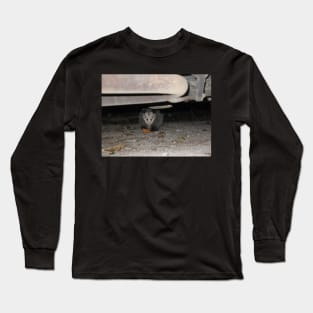 Possum eating a boneless chicken wing Long Sleeve T-Shirt